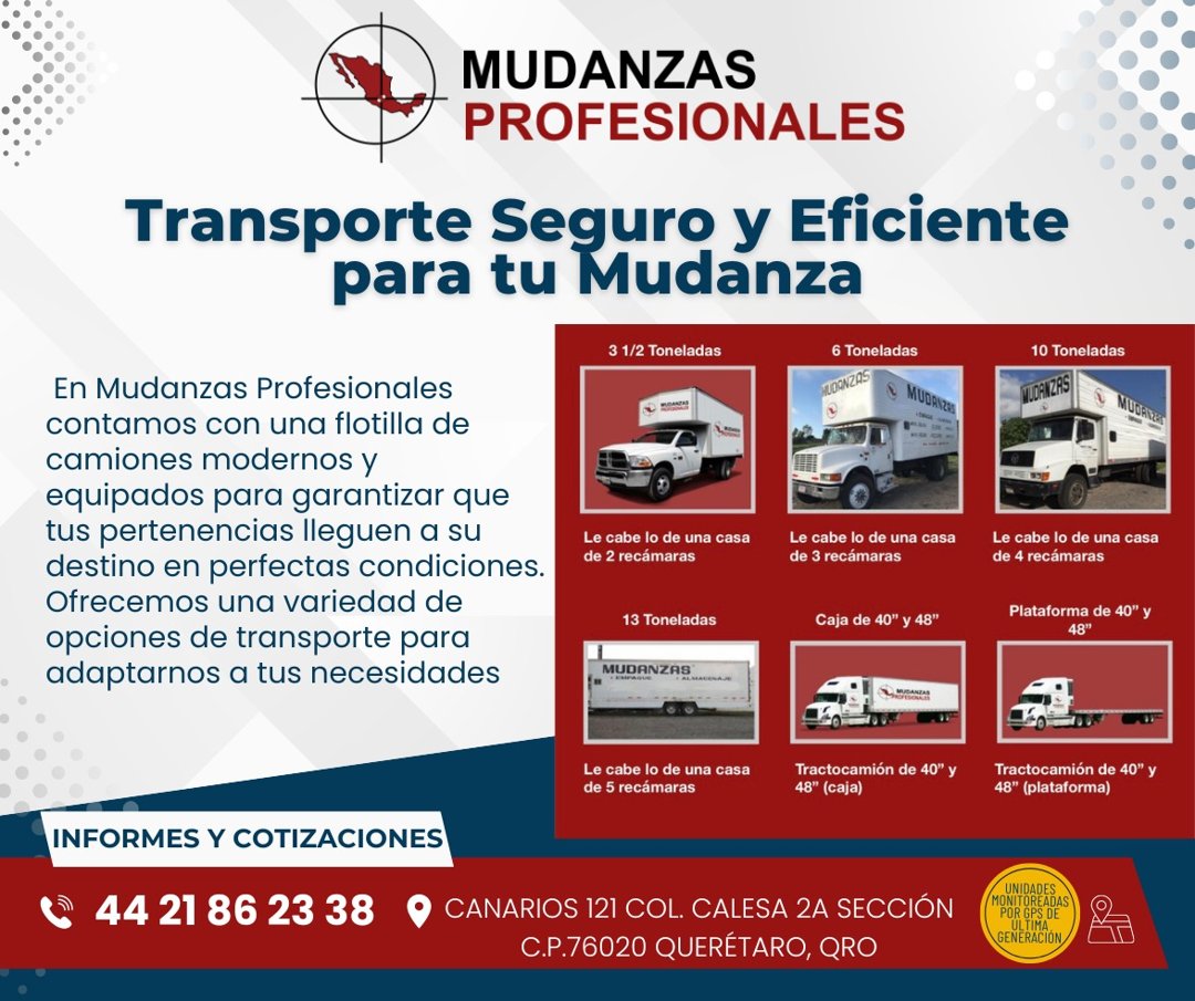 Anuncio de Mudanzas Profesionales: Mudanzas y fletes