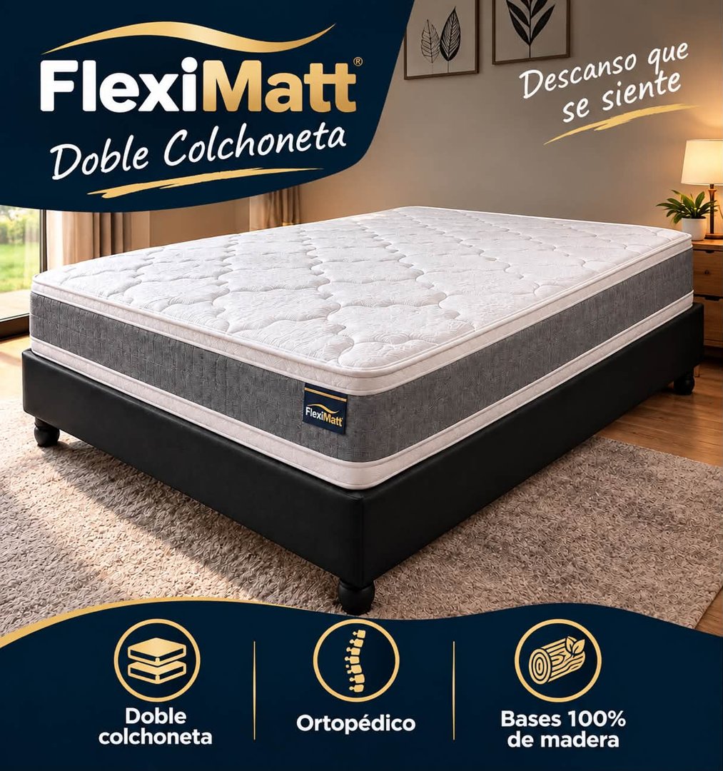 Anuncio de Muebles a crédito Alisson: Colchón doble colchoneta