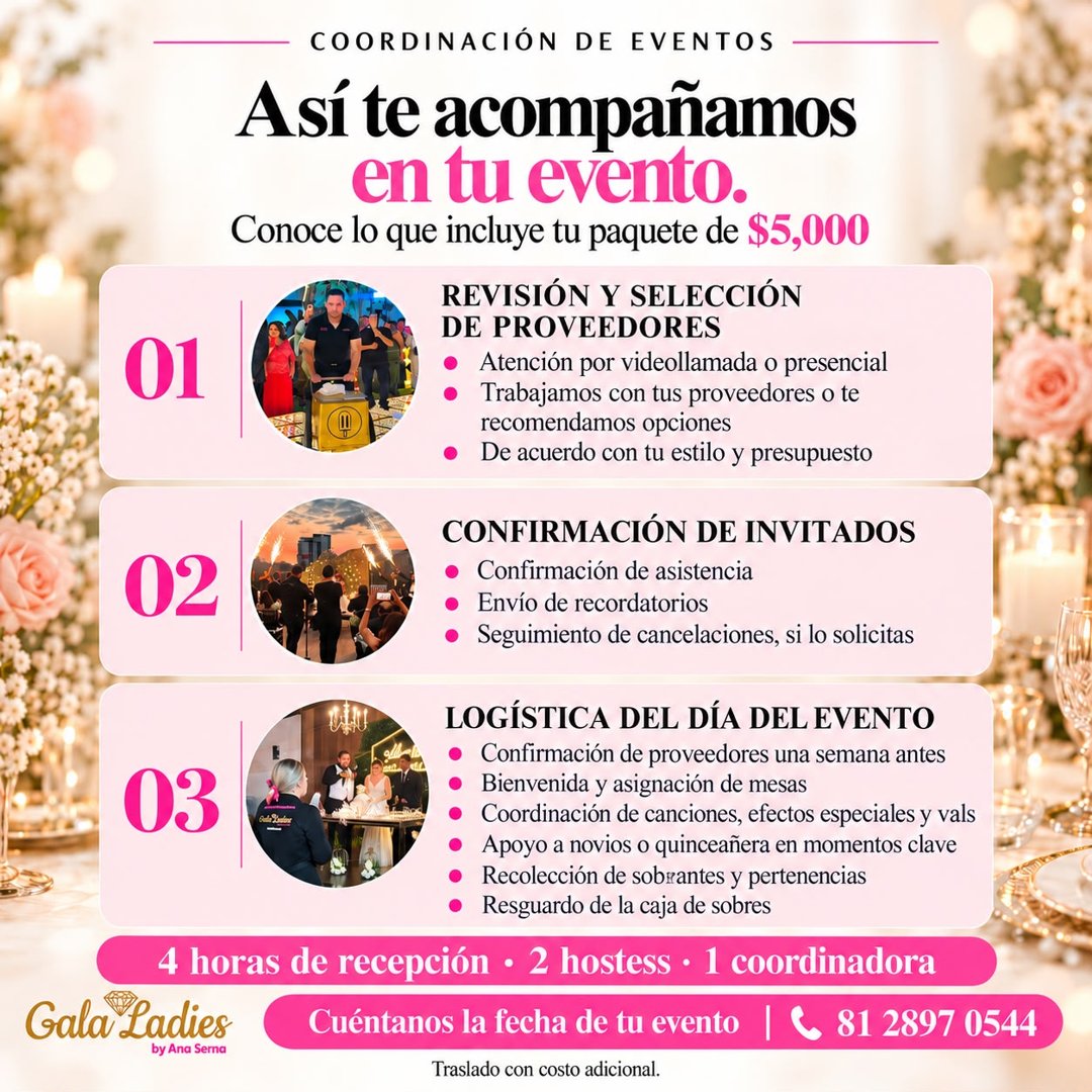 Anuncio de Gala Ladies by Ana Serna: Coordinación de eventos