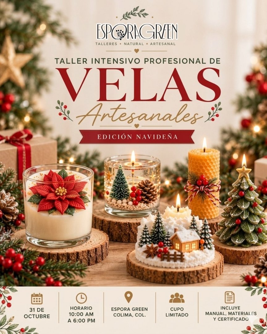 Anuncio de Espora Green: Taller intensivo profesional de velas artesanales