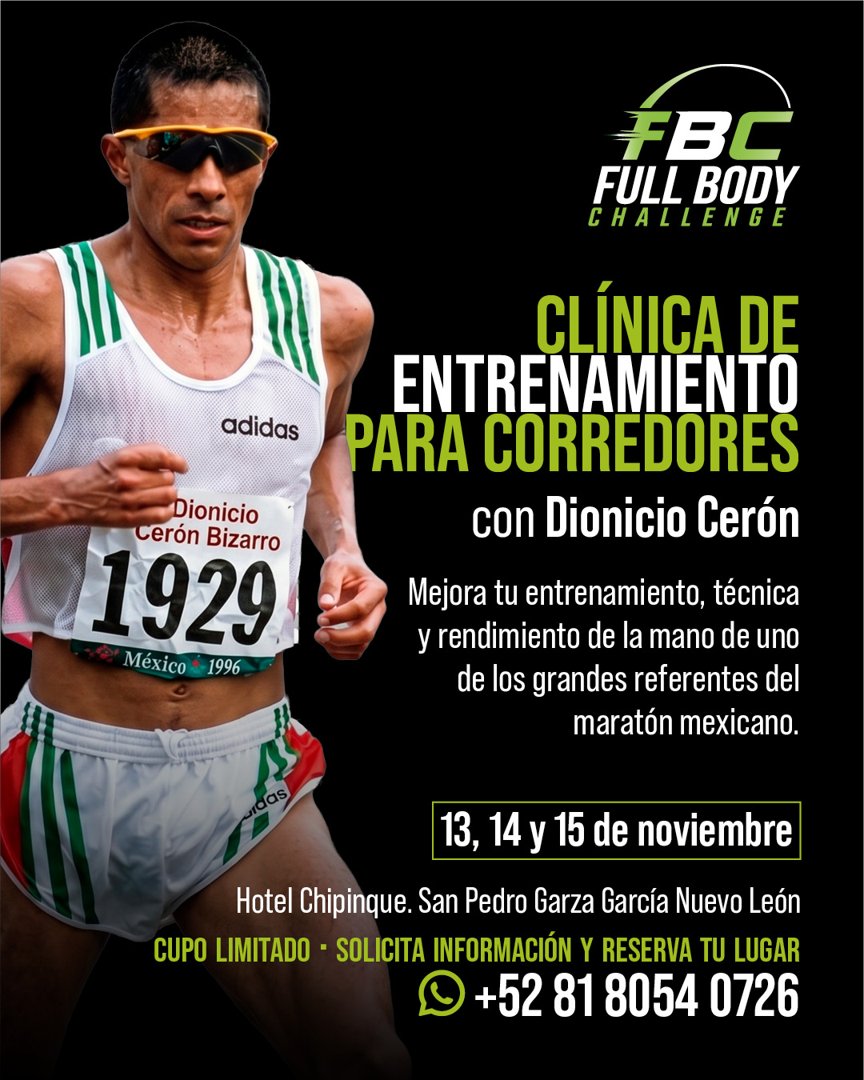 Anuncio de Fullbodychallengemx: Clínica de entrenamiento para corredores