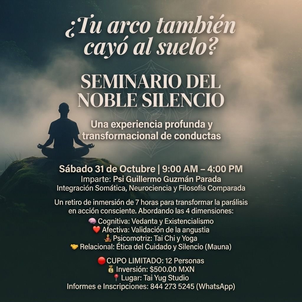 Anuncio de Tai Yug Training Studio: Seminar del Noble Silencio
