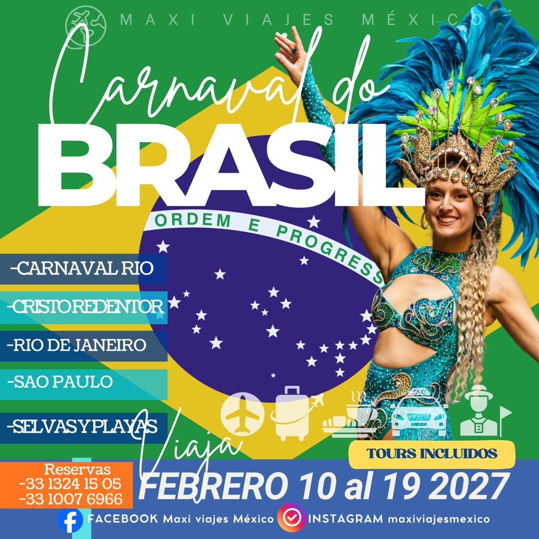 Anuncio de Maxi Viajes México: Viaje a Carnaval de Brasil