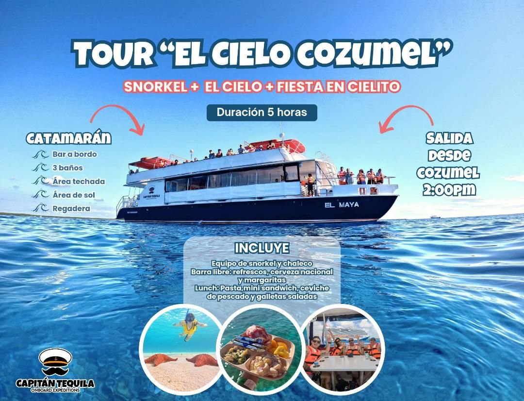 Anuncio de Ixbalanque Tours: Tour de snorkel y fiesta en Cozumel