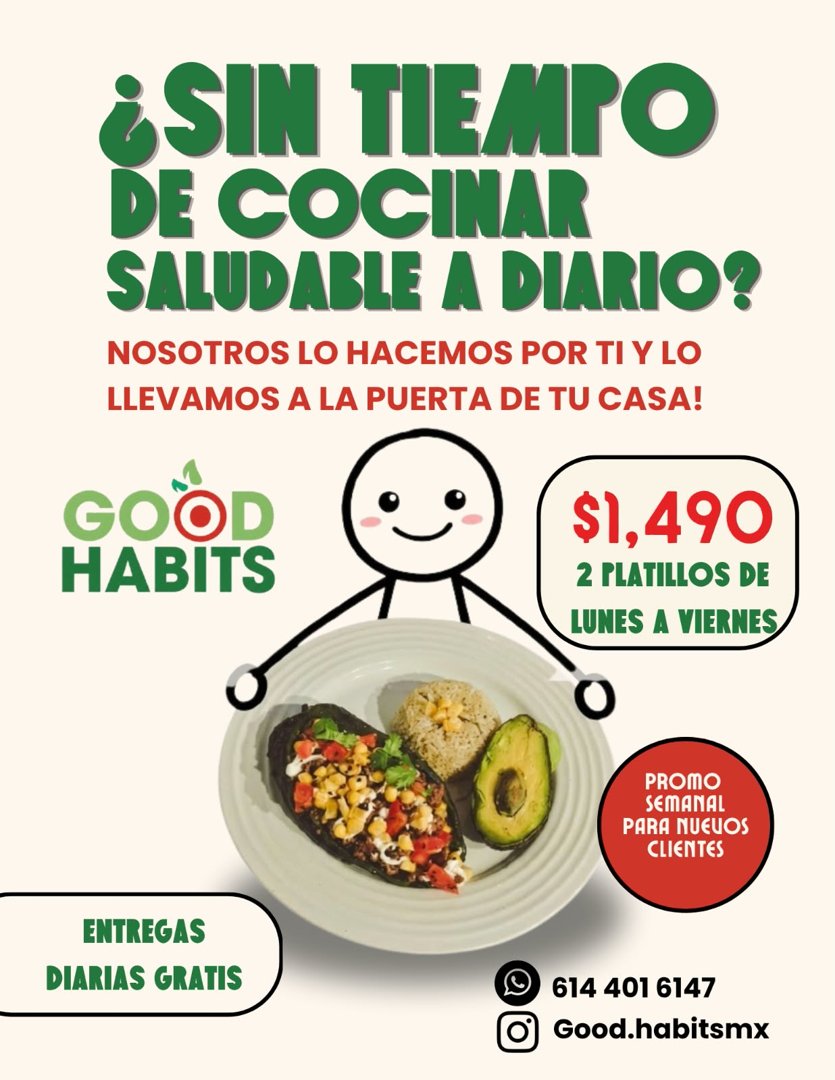 Anuncio de Good Habits: comidas saludables a domicilio