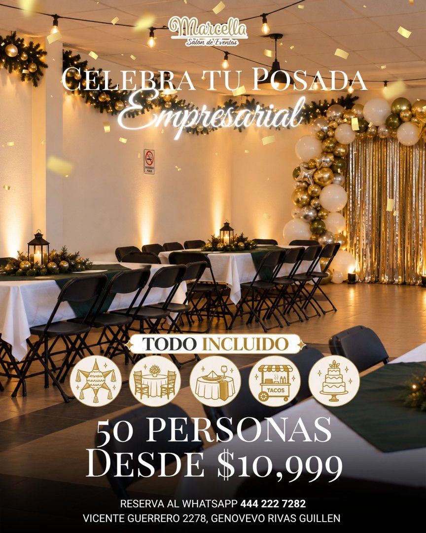 Anuncio de Marcella: Salón de eventos: Salón de eventos para posadas empresariales