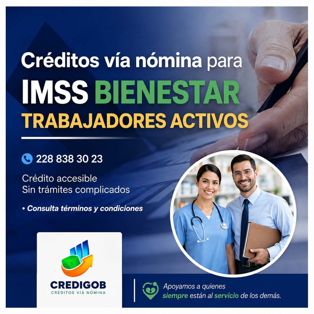 Anuncio de Credigob: créditos vía nómina