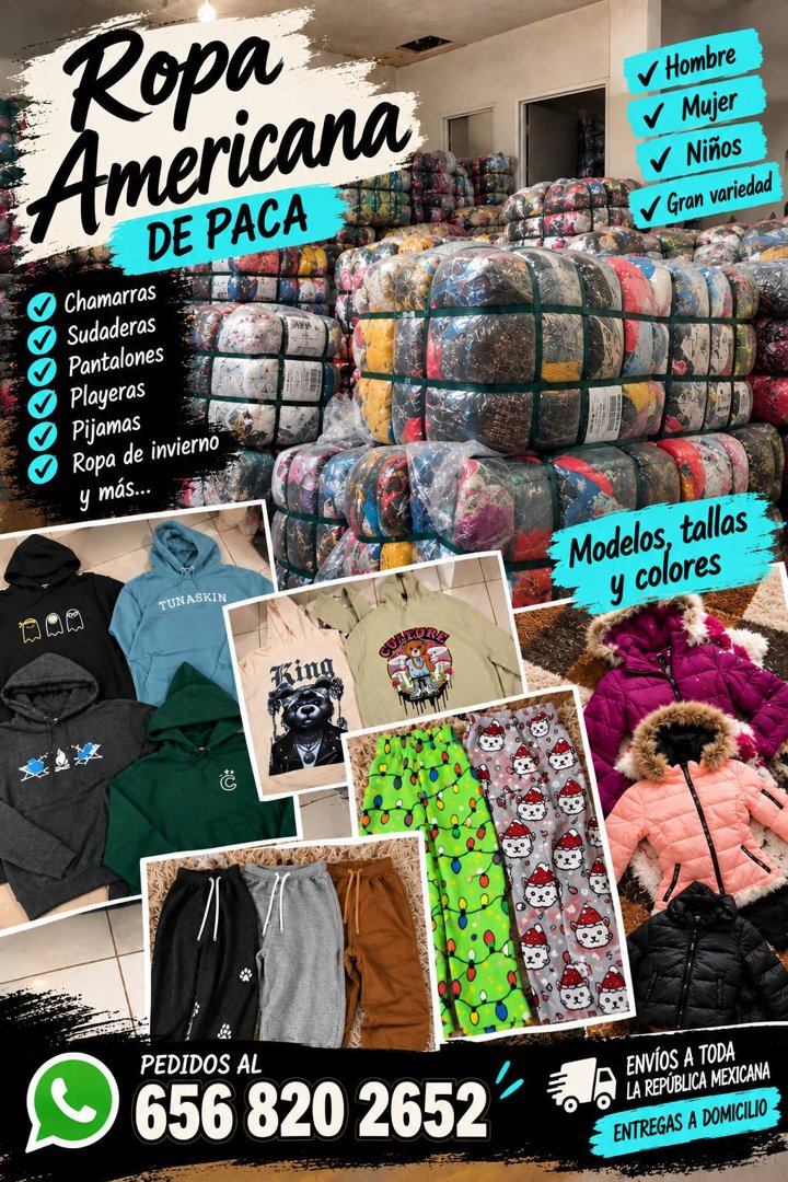 Anuncio de Pacas Americanas Ale Jrz: pacas de ropa americana