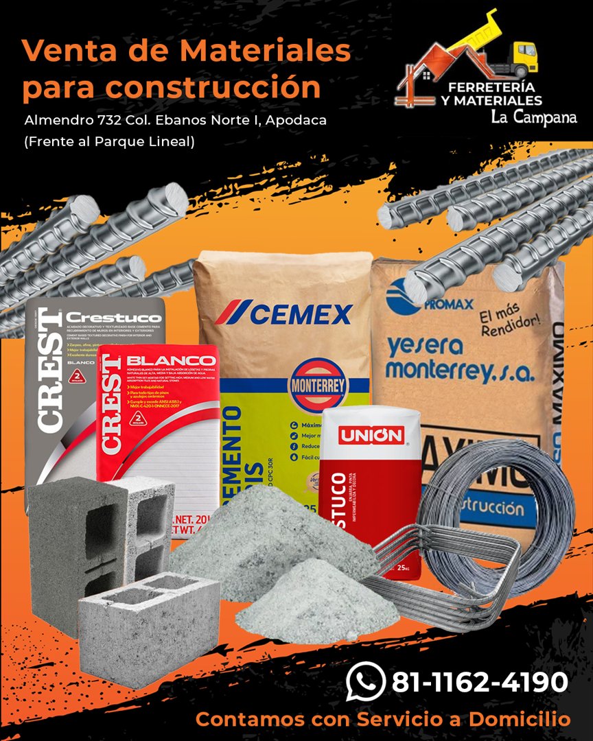 Anuncio de Ferretería La Campana: materiales de construcción