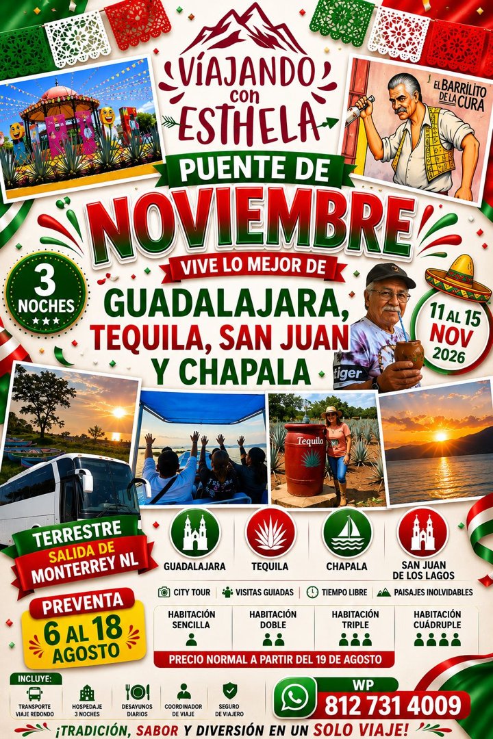 Anuncio de Viajando con Esthela: Viaje turístico