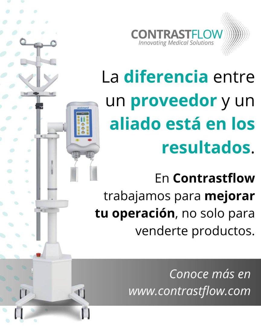 Anuncio de Contrastflow: equipo médico