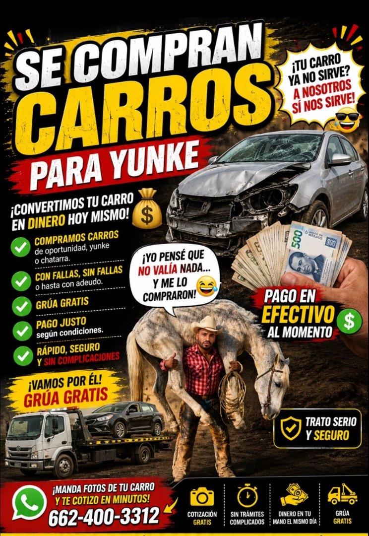 Anuncio de Ventas CA: Compra de autos
