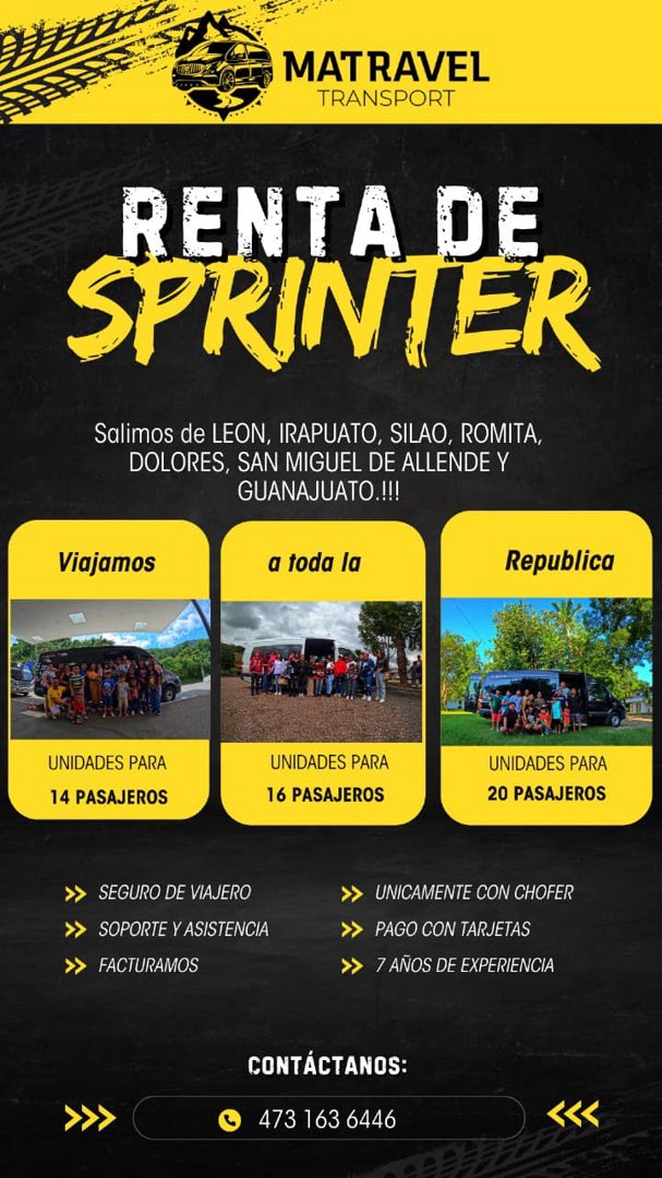 Anuncio de Matravel Transport: Renta de Sprinter