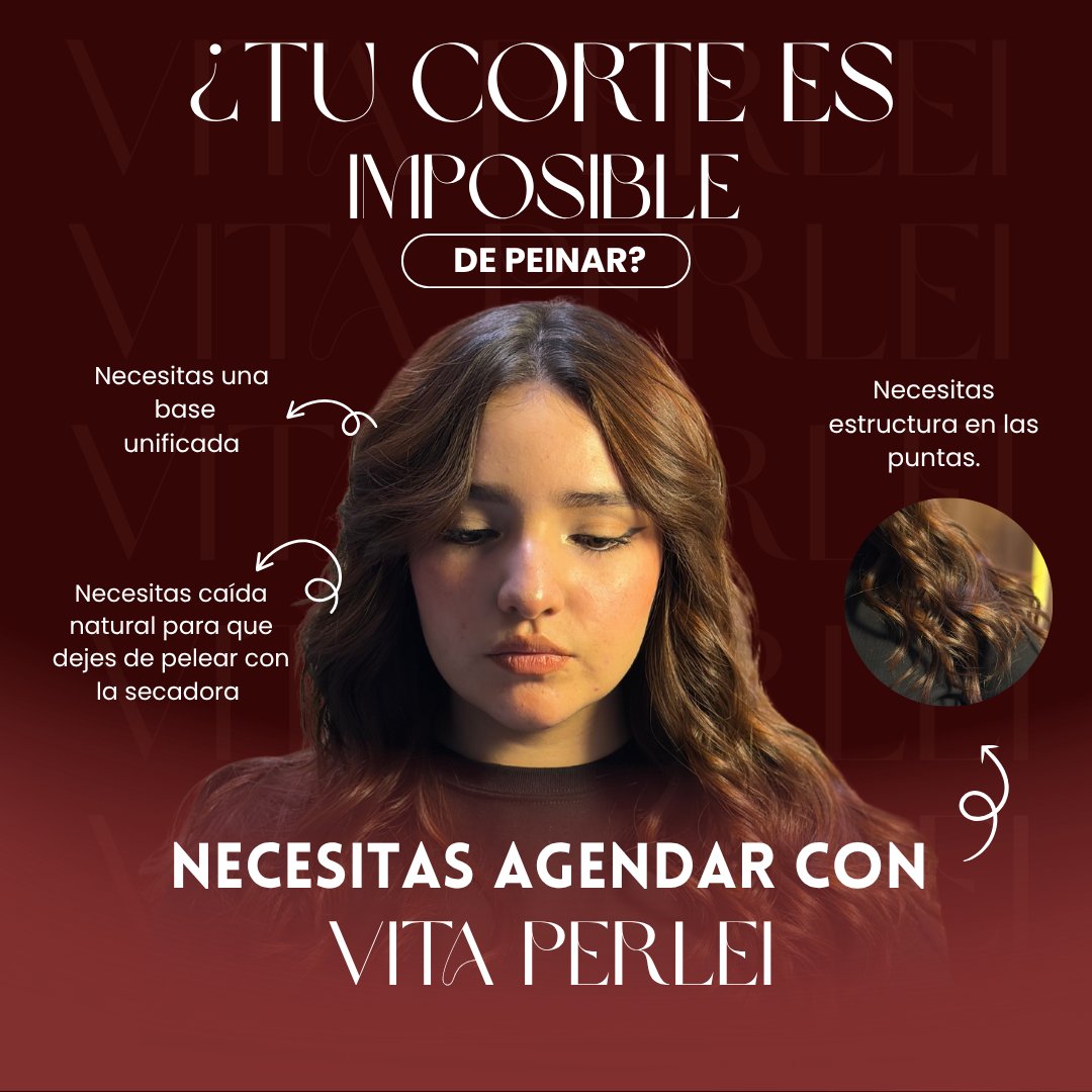 Anuncio de Vita Perlei: corte de cabello