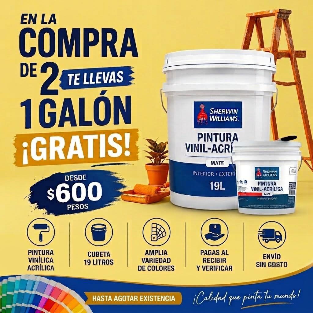 Anuncio de Ferretera tonmex: pintura vinil-ácrica