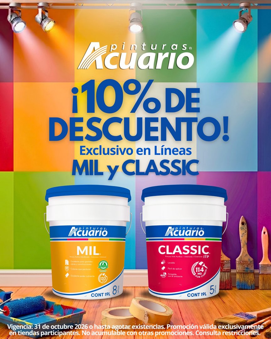 Anuncio de Pinturas Acuario Aguascalientes