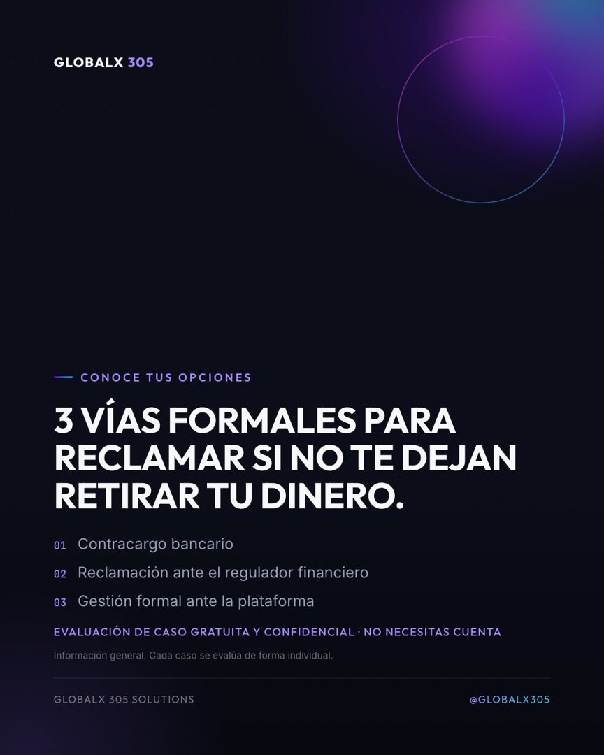 Anuncio de GlobalX 305: reclamo de dinero