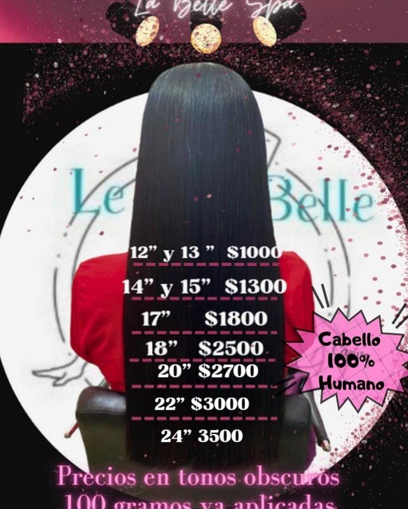 Anuncio de Le Belle Spa: Extensiones de cabello