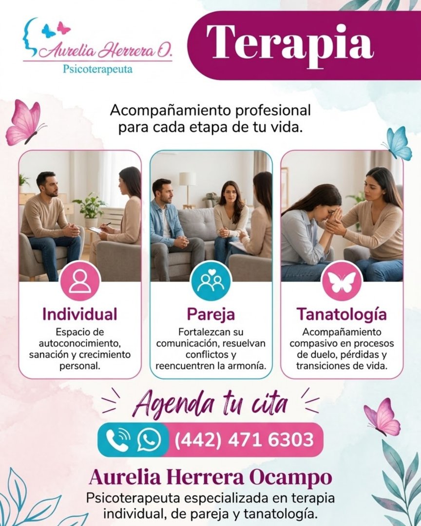Anuncio de Psict. Aurelia Herrera Ocampo