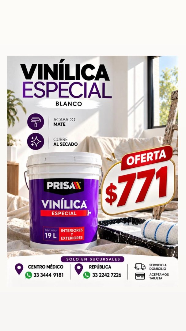 Anuncio de Prisa Centro Médico: Vinílica Especial Blanco