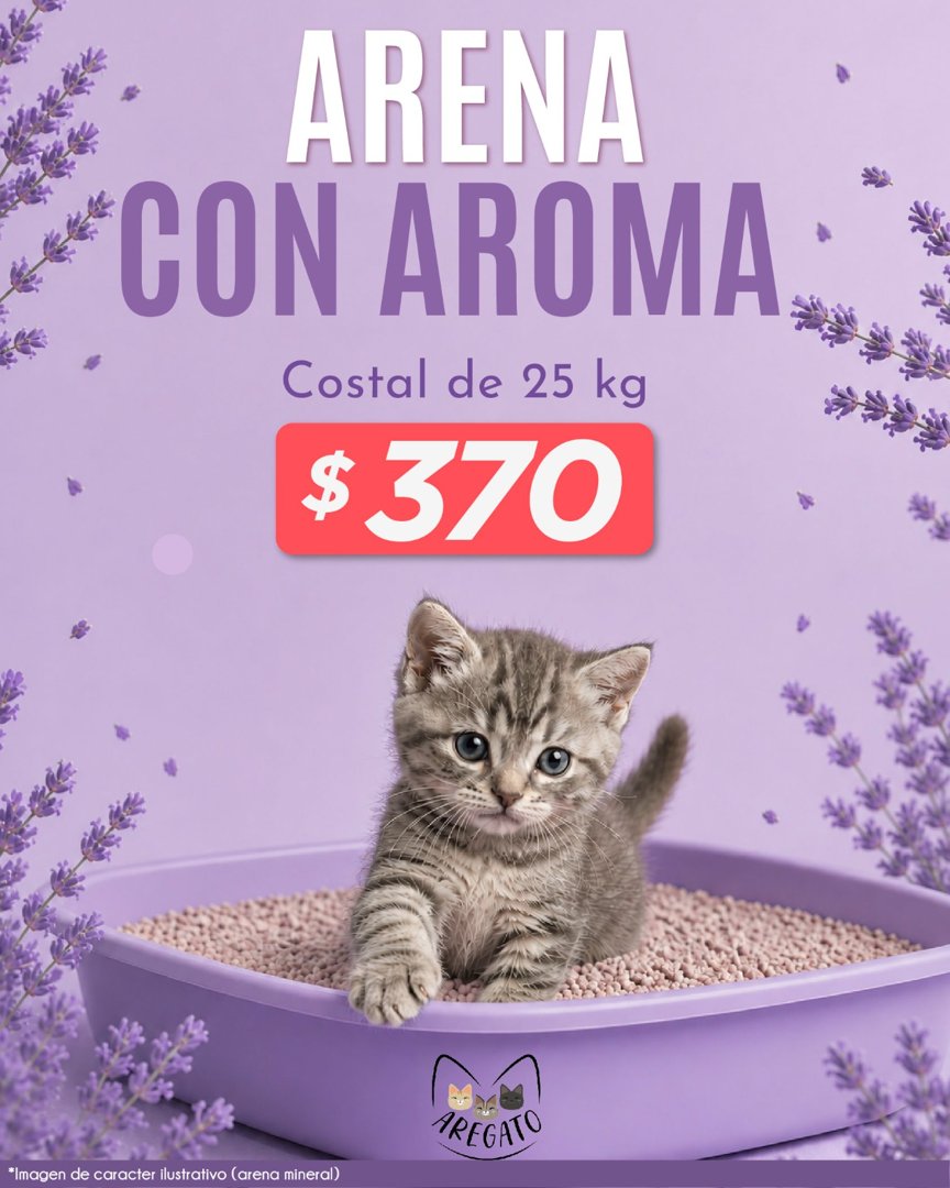 Anuncio de Aregato QRO: Arena con aroma para gatos
