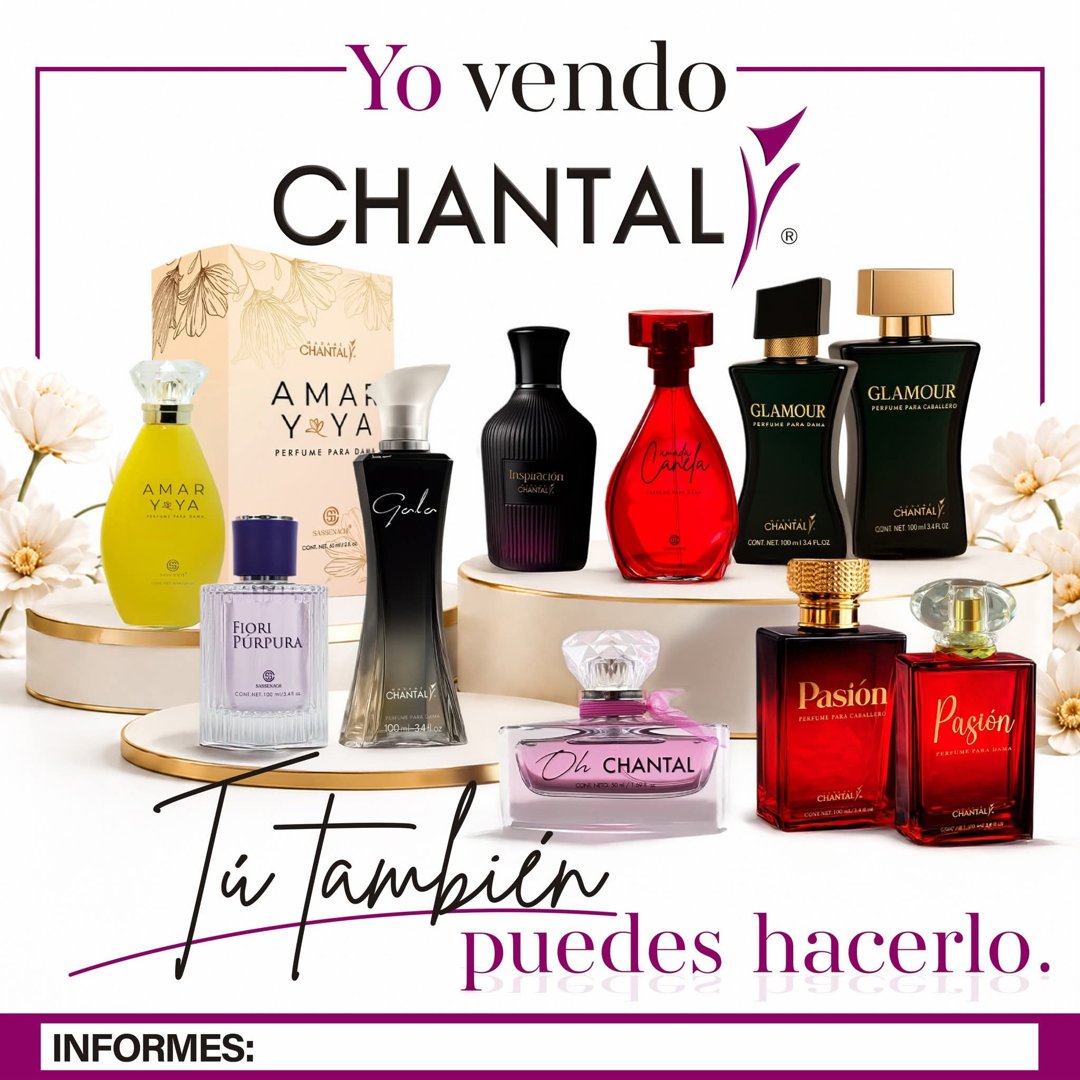 Anuncio de Perfumes Chantal San Cristobal: Paquetes de perfumes y maquillaje para emprendedoras
