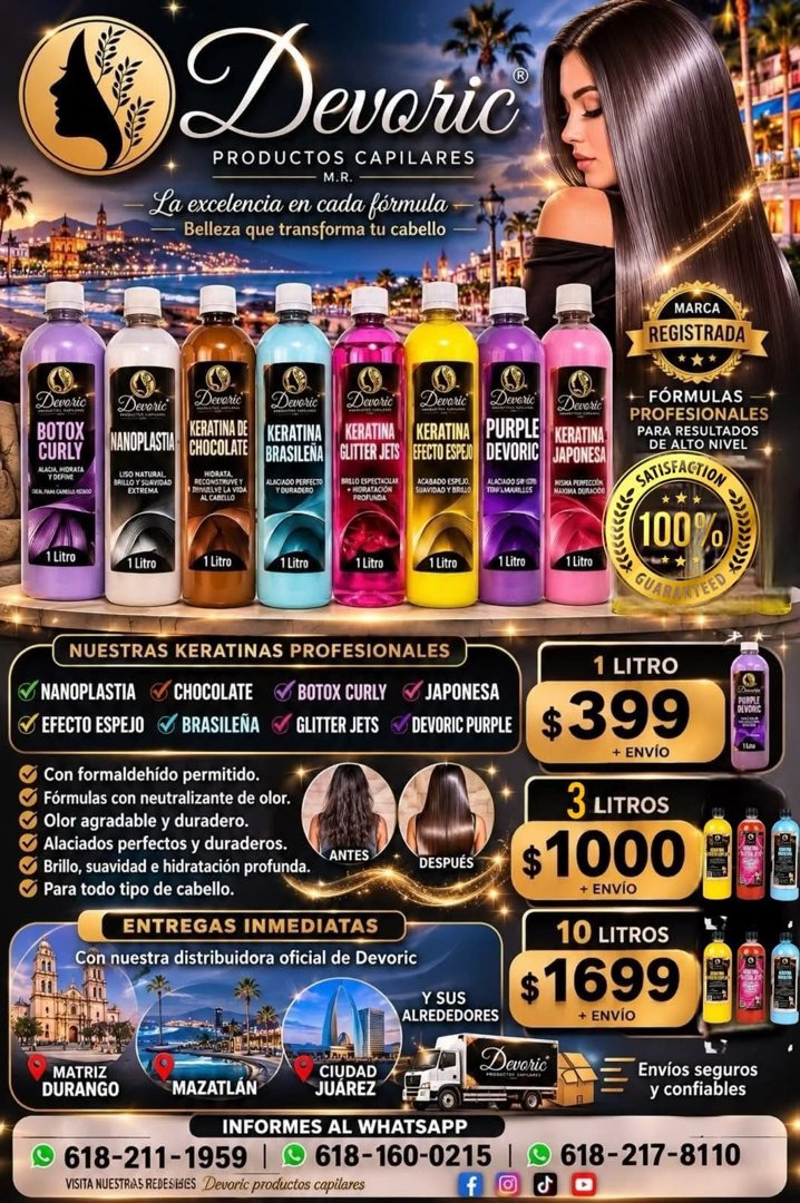 Anuncio de Devoric Productos Capilares: Keratinas profesionales para cabello