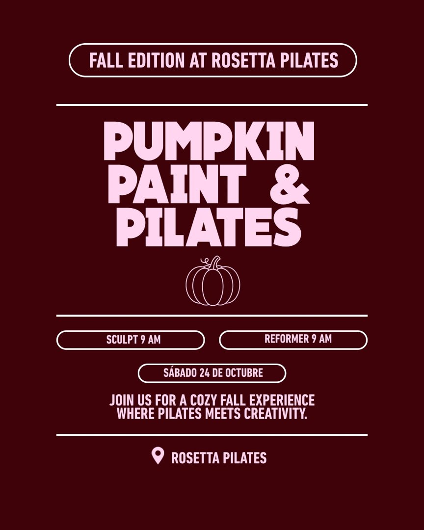 Anuncio de Rosetta pilates: Pilates
