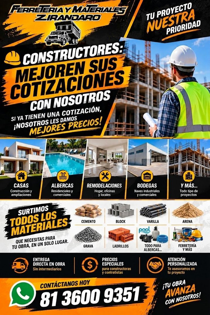Anuncio de Ferreteria Materiales Zirandaro: Ferretería y materiales de construcción