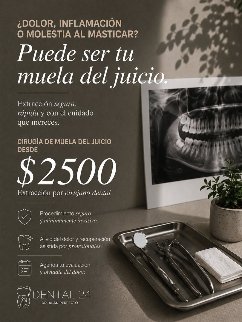 Anuncio de Dental 24: extracción de muela del juicio