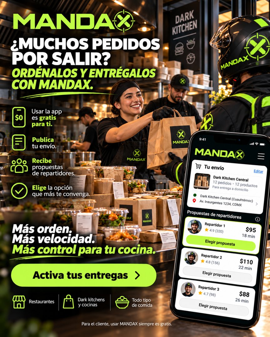 Anuncio de VM+ Marketing Digital IA: Servicio de entrega de pedidos