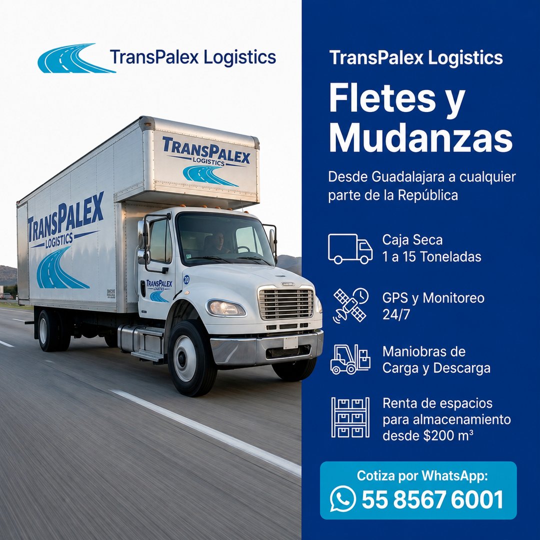 Anuncio de Transpalex Logistics: Fletes y mudanzas