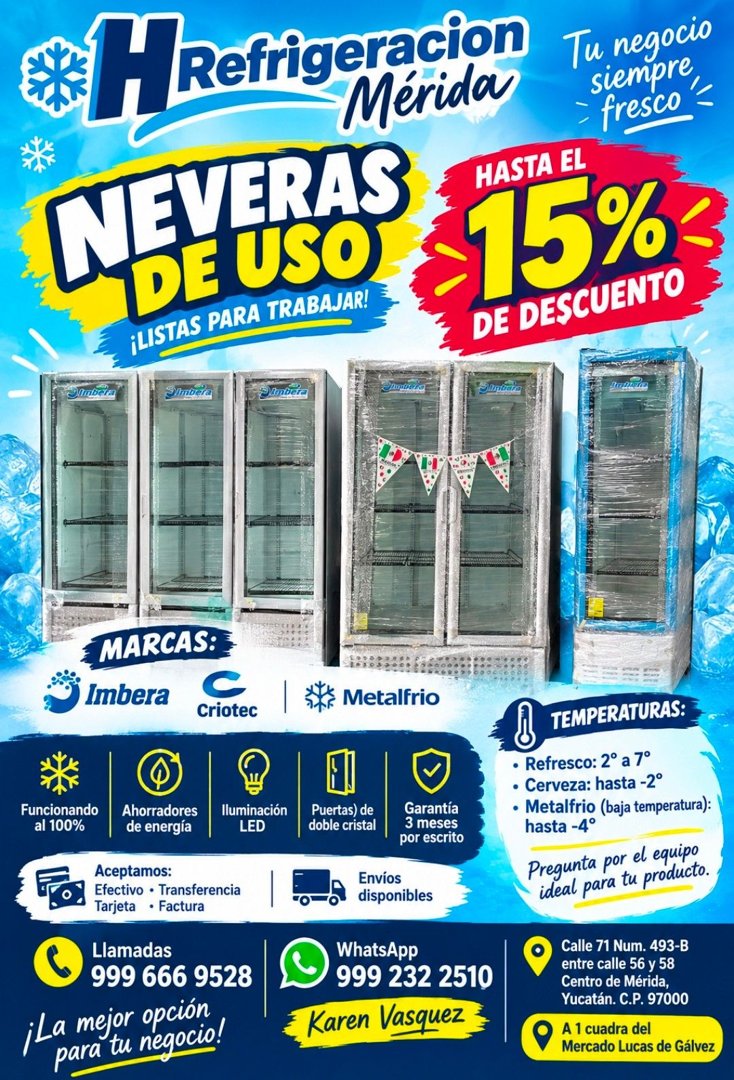 Anuncio de Hrefrigeracion Merida