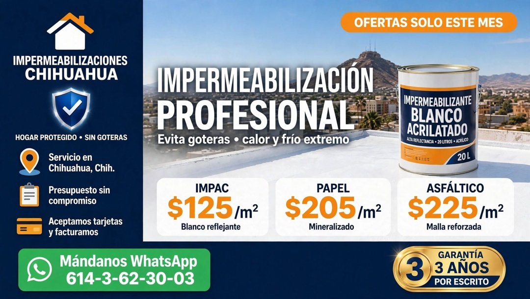 Anuncio de impermeabilizaciónes lucero: impermeabilización profesional