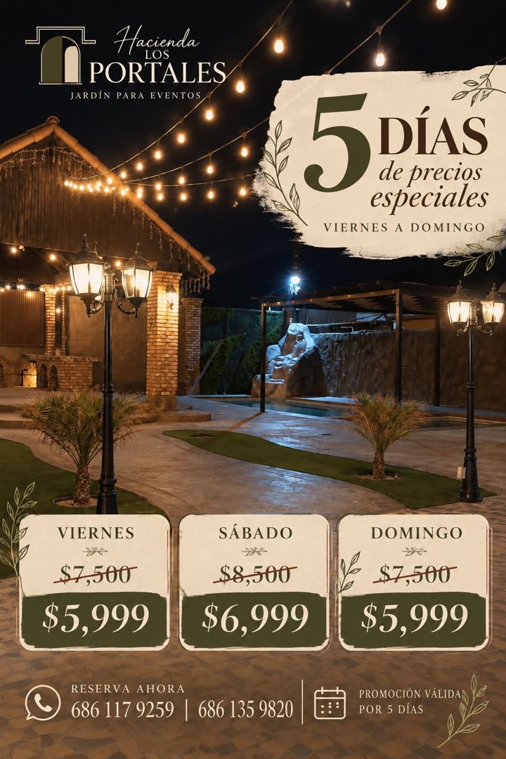Anuncio de Hacienda Los Portales: Jardín para eventos