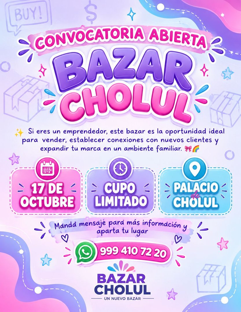 Anuncio de Bazar de Cholul Oficial: Bazar de Cholul