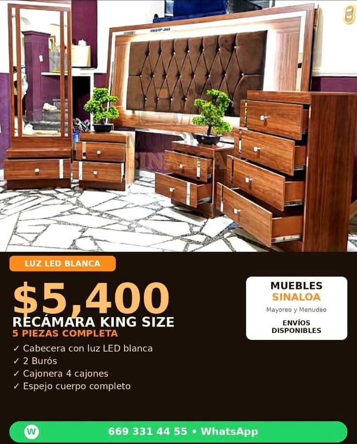 Anuncio de Mueblería veles: Recámara king size