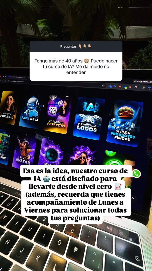 Anuncio de Laura Blago: curso de IA
