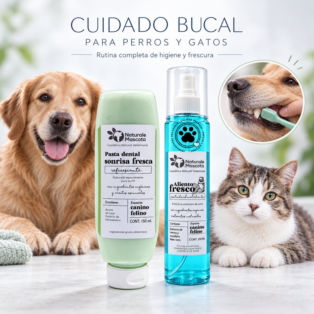 Anuncio de Naturale: Cuidado bucal para perros y gatos