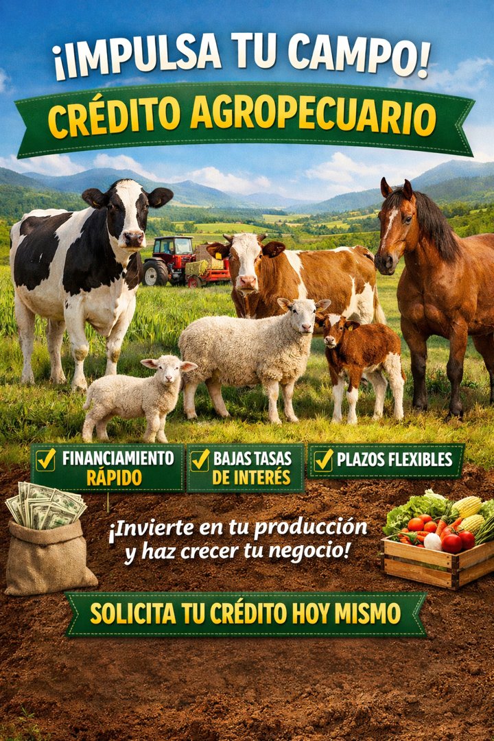 Anuncio de Creciendo con México: Crédito agropecuario