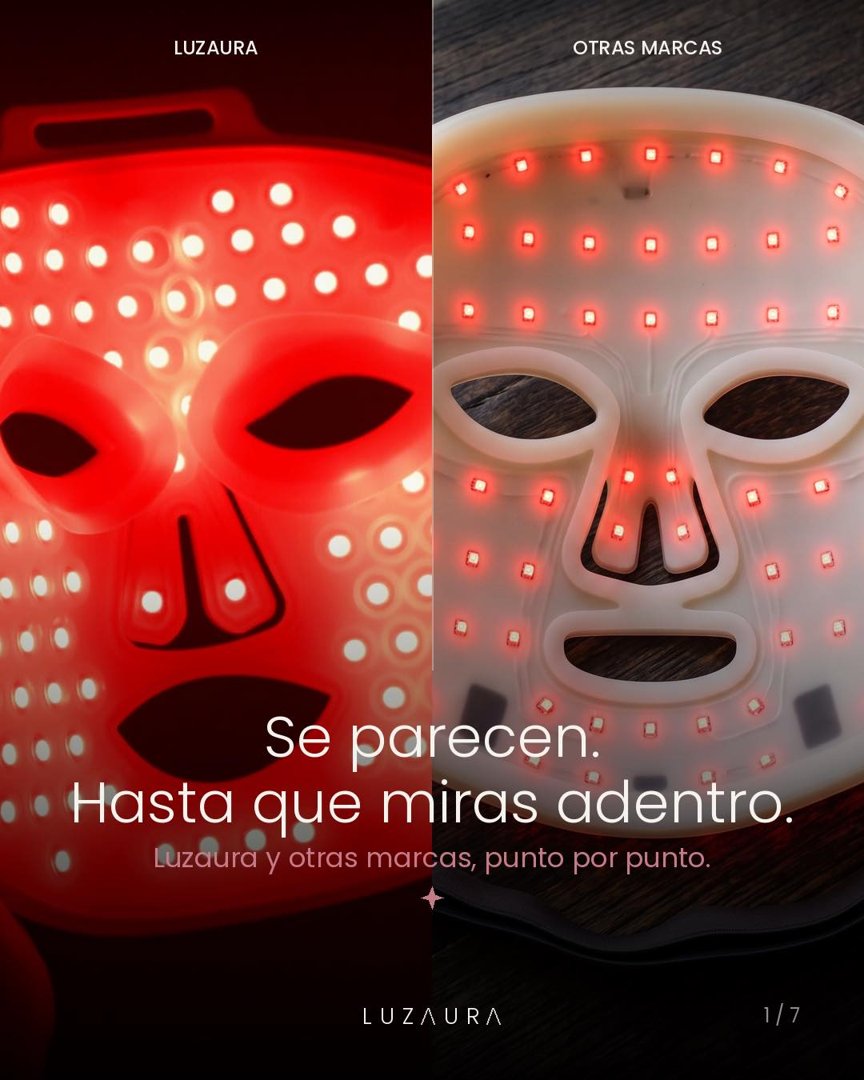 Anuncio de Luz Aura: mascarilla LED