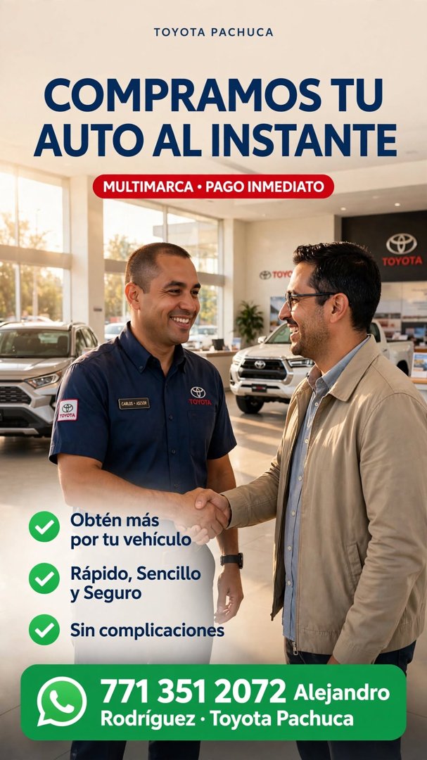 Anuncio de Alejandro Rodríguez - Toyota Pachuca: Compra de autos