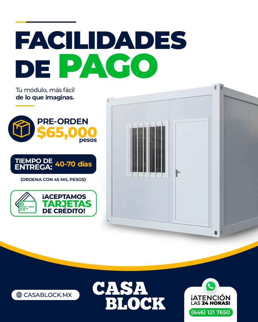 Anuncio de Casa Block: Módulo habitable