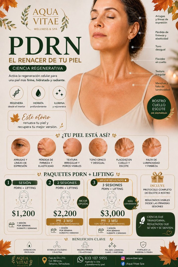Anuncio de AQUA VITAE: PDRN + Lifting