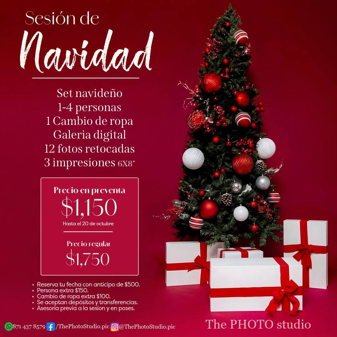 Anuncio de The PHOTO studio: Sesión de fotos navideña