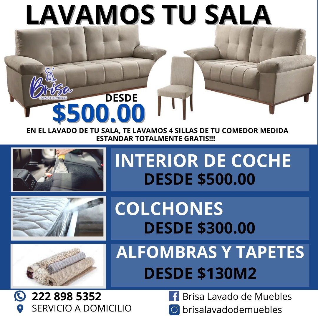 Anuncio de Brisa Lavado de Muebles: Limpieza de muebles y tapicería