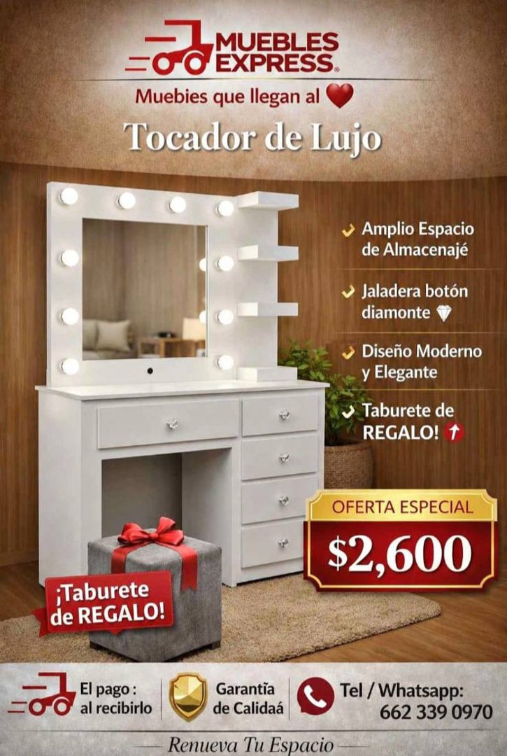 Anuncio de Muebles Expresss: Tocador de lujo