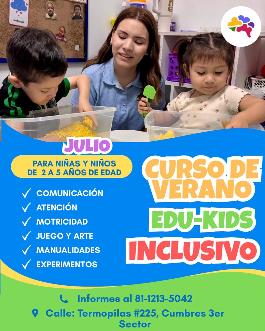 Anuncio de EDUCO Monterrey: Campamento de verano inclusivo para niños