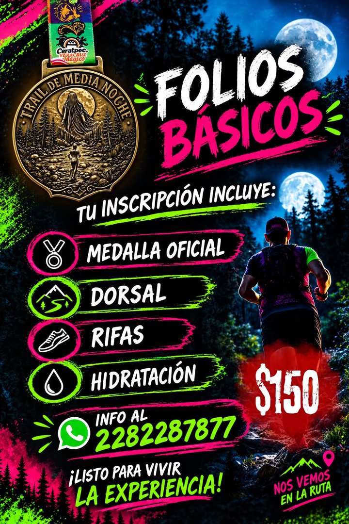 Anuncio de Trail de media noche "trail de la llorona": Trail de media noche