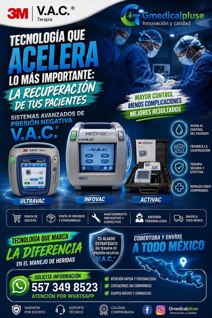 Anuncio de gmedicalplusemx: Sistemas de presión negativa V.A.C. para heridas